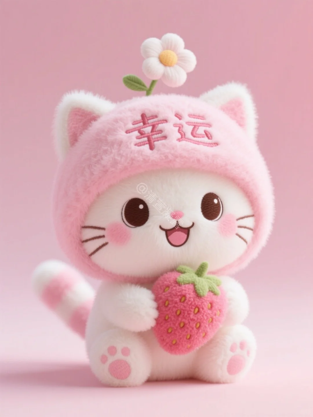 ?多款式可爱毛绒草莓猫咪，萌化了✨