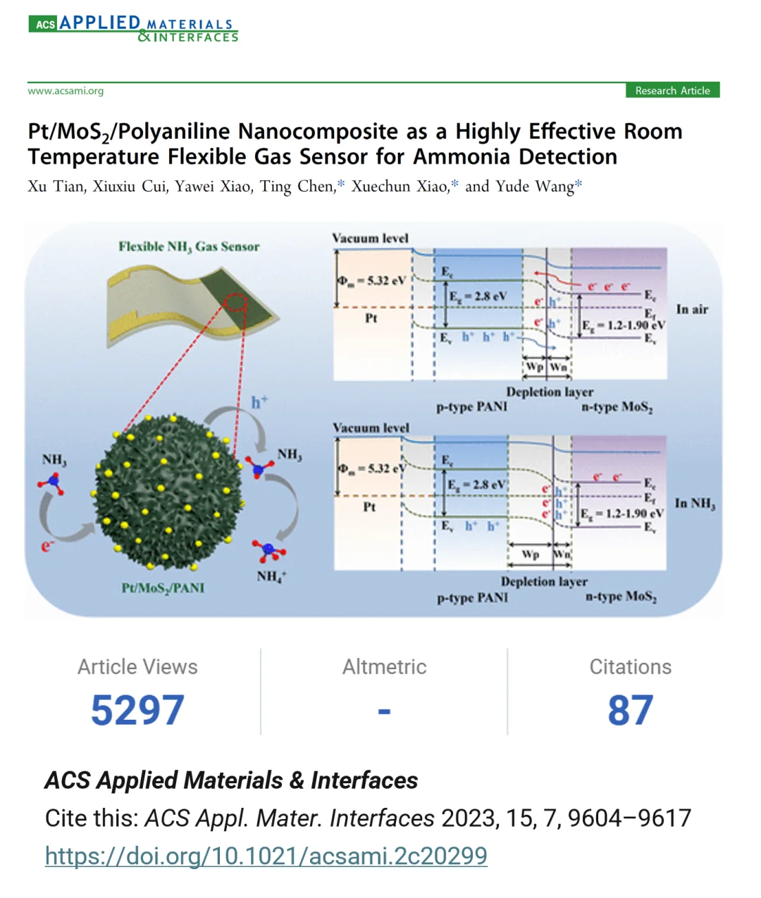 ACS AMI 必读Top5| 柔性可穿戴传感器