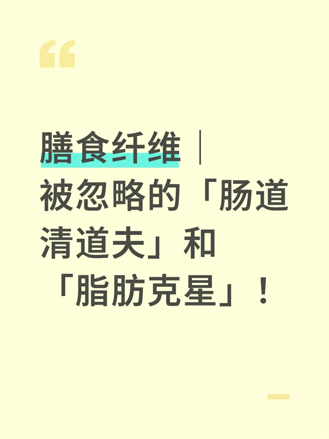 膳食纤维｜脂肪克星