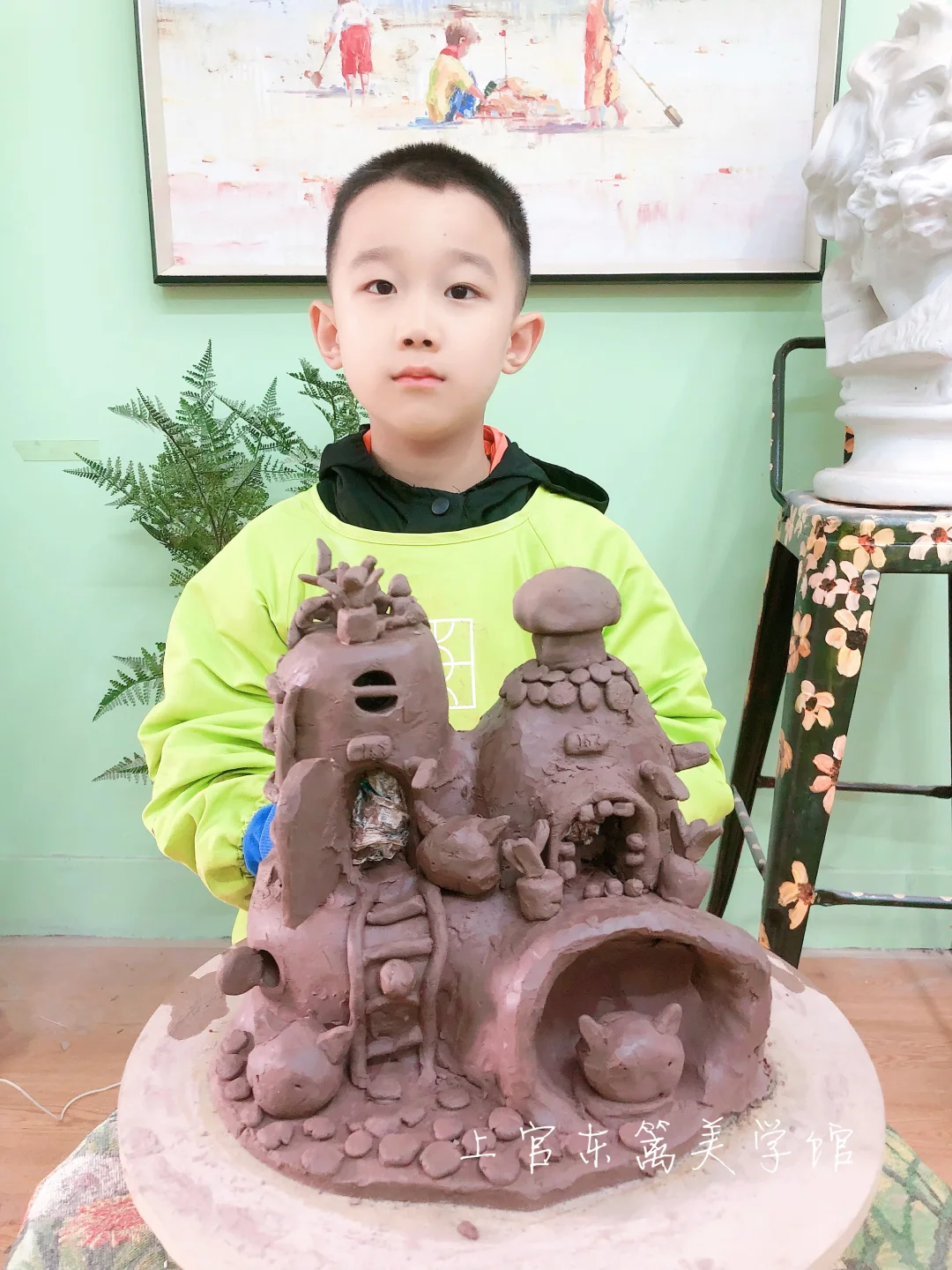 儿童陶艺 | 原创陶艺雕塑房屋系列 全部空心