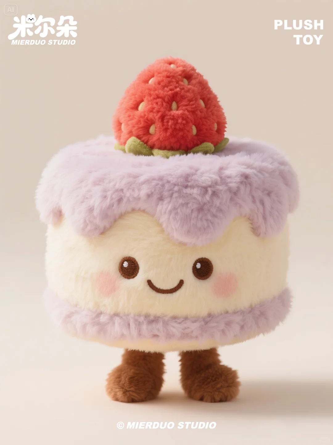 毛绒绒的蛋糕玩偶，香甜可爱~