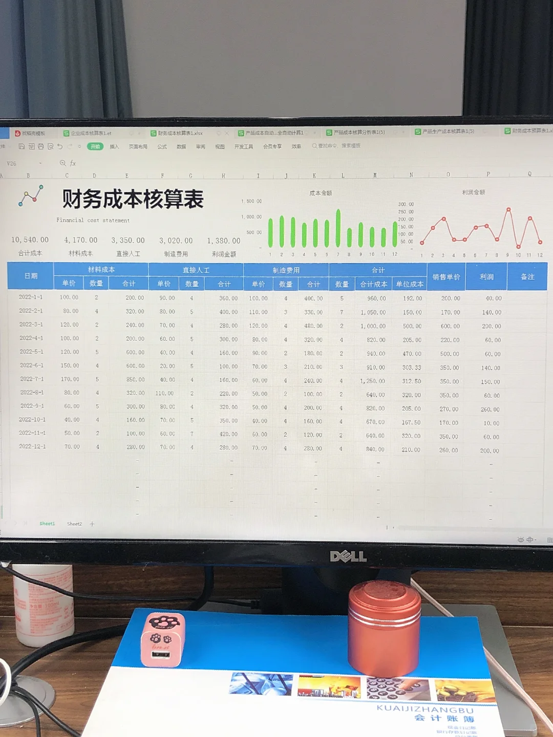 6张表格轻松搞定成本核算，从此不再发愁❗