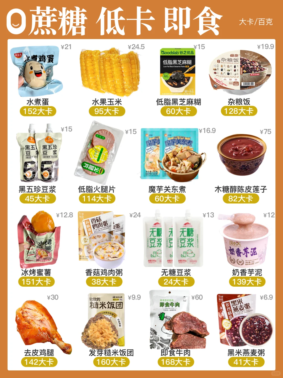 低卡速食，免煮即食，无蔗糖（119期）
