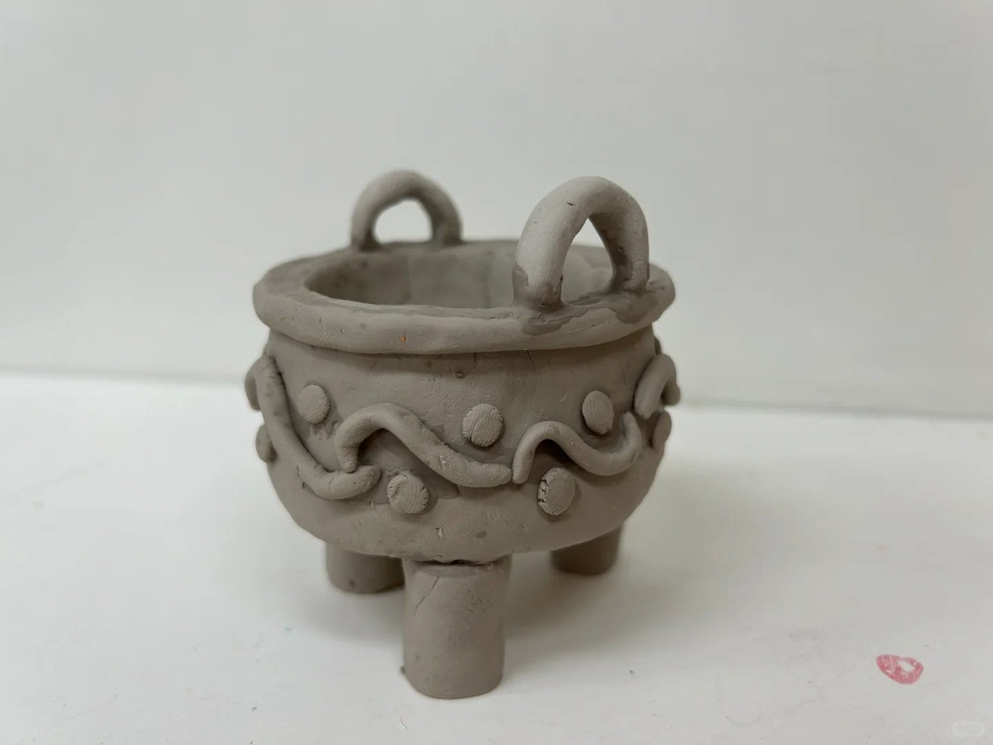 儿童陶艺教程 手捏成型 青铜系列之圆鼎