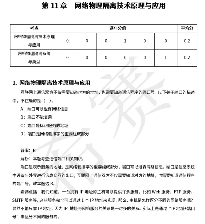 软考中级信息安全工程师知识点自查清单42页