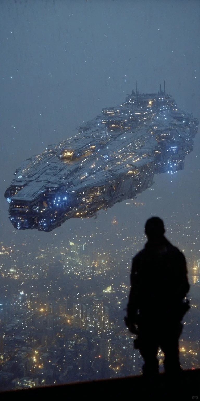 UFO外星舰队降临？城市秒变科幻片场