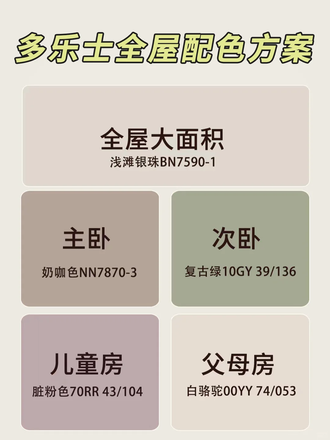 2025超火全屋乳胶漆配色❗️附全屋方案