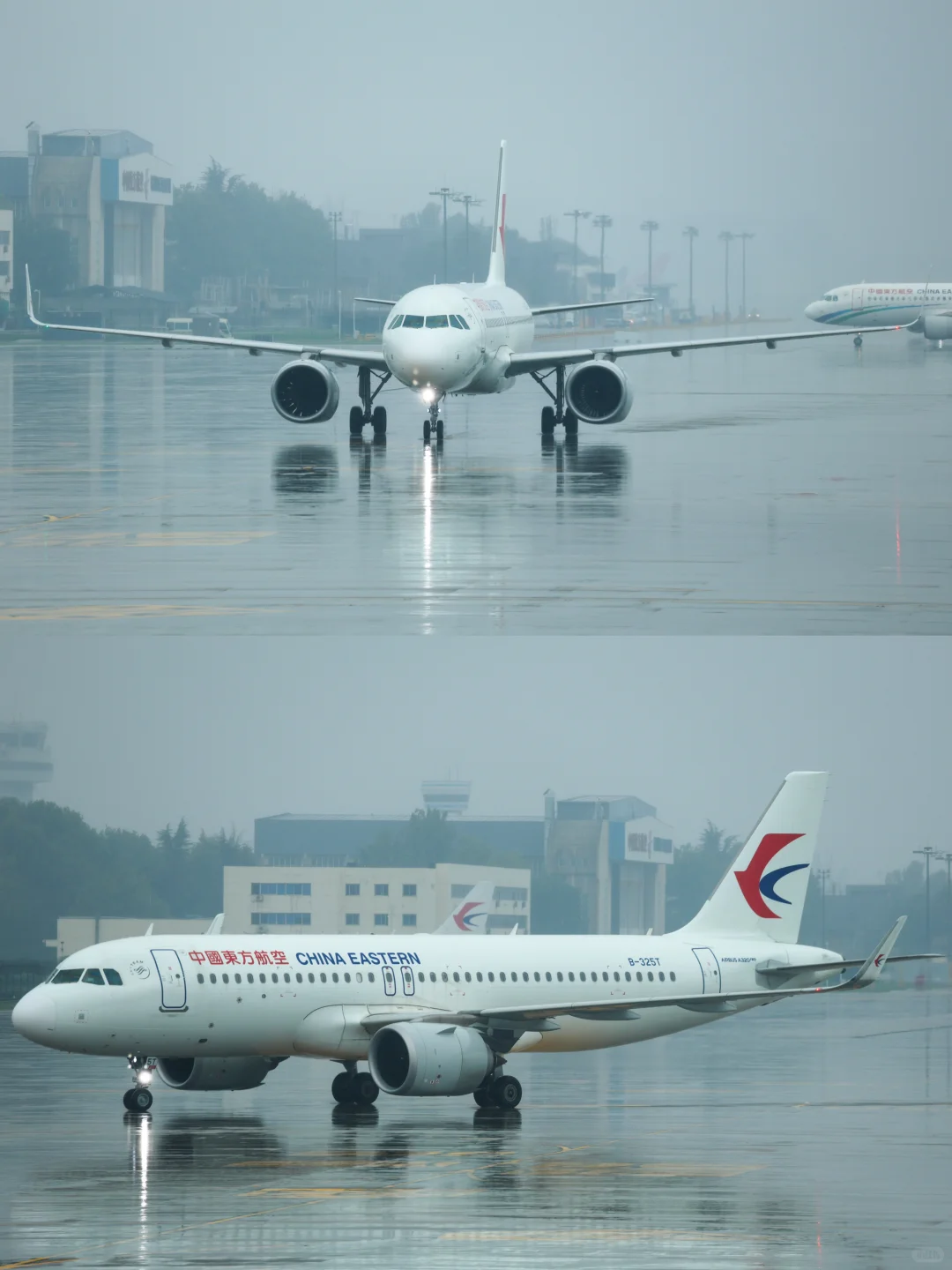 暴雨中的西安机场｜致敬机务和地勤人员
