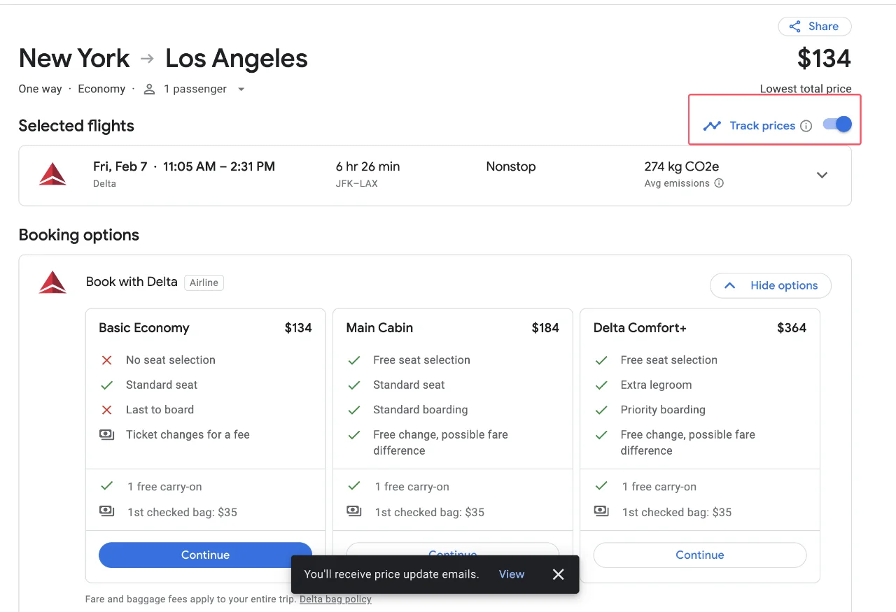 机票搜索第一神器，Google Flight