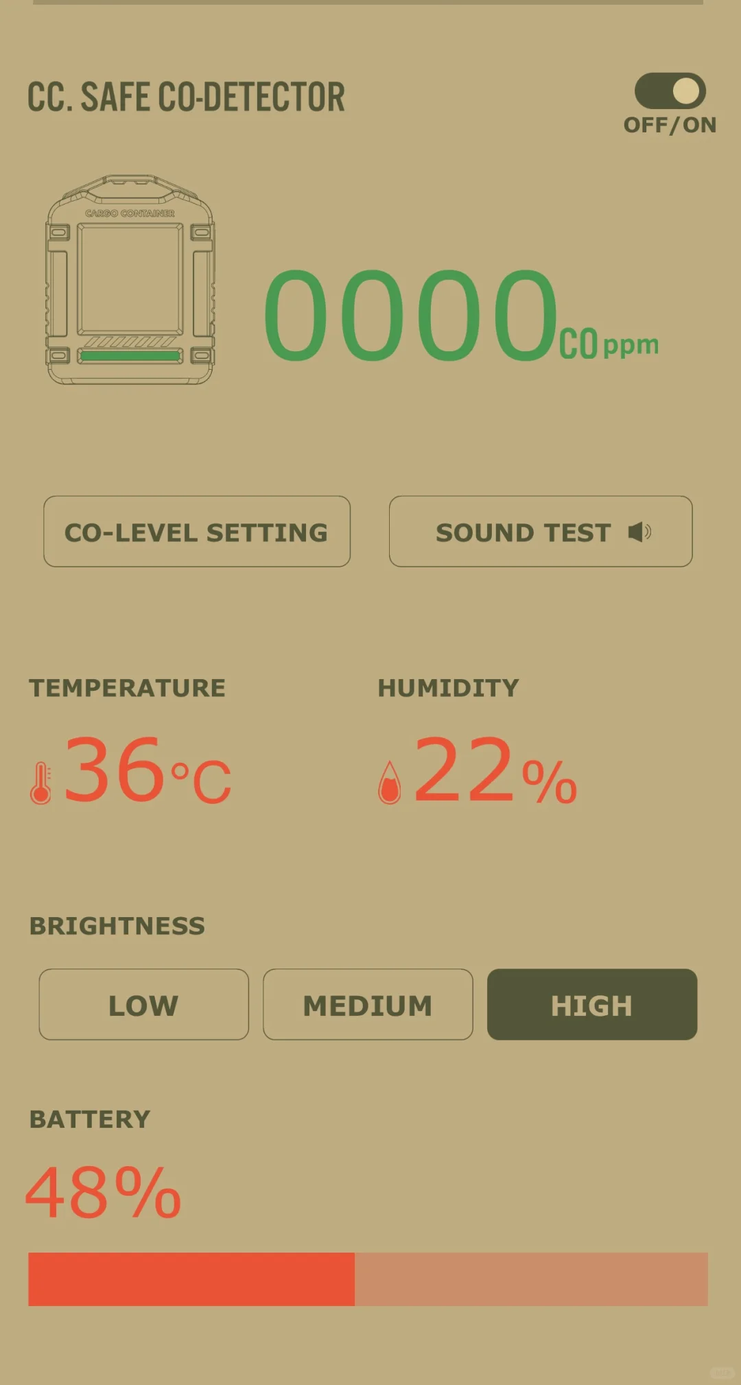 Cargo 一氧化碳报警器
