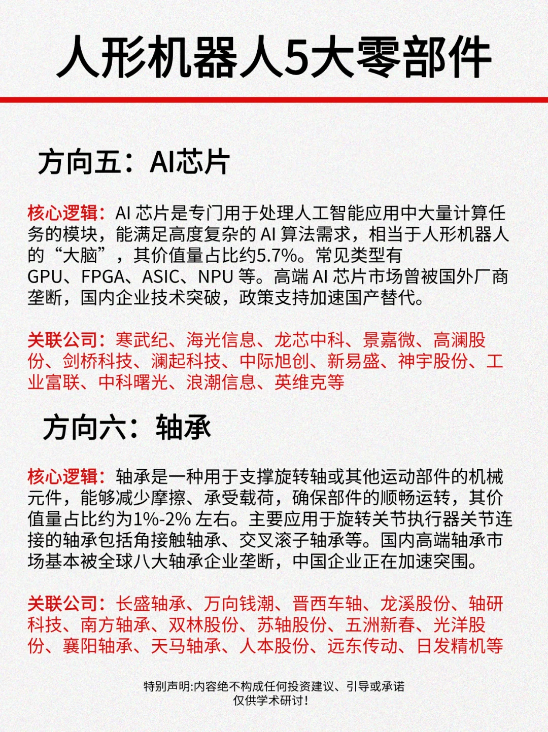 人形机器5大关键零部件！