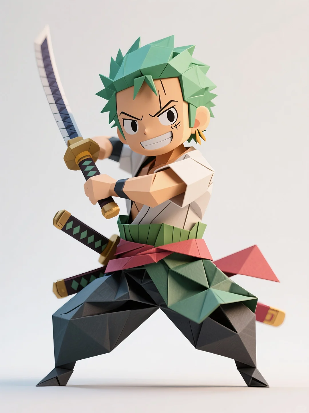 一些折纸风格的动漫人物丨AI绘画丨30集