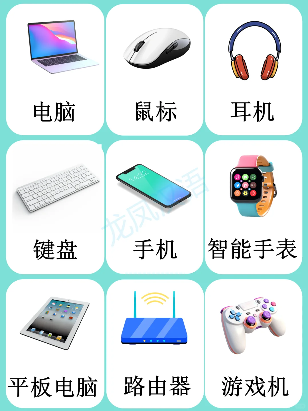 电子产品闪卡学习