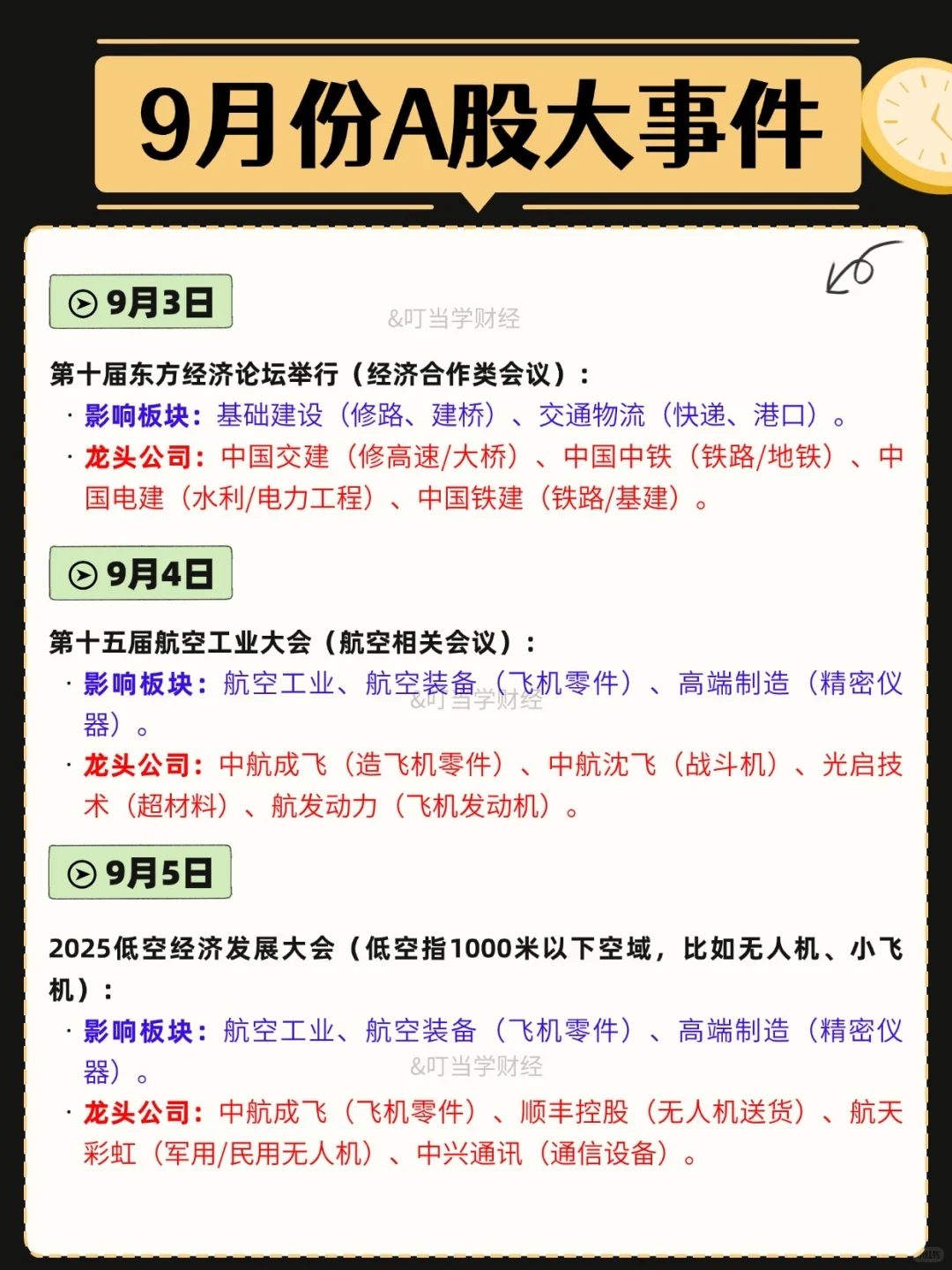 9月A股大事件梳理❗