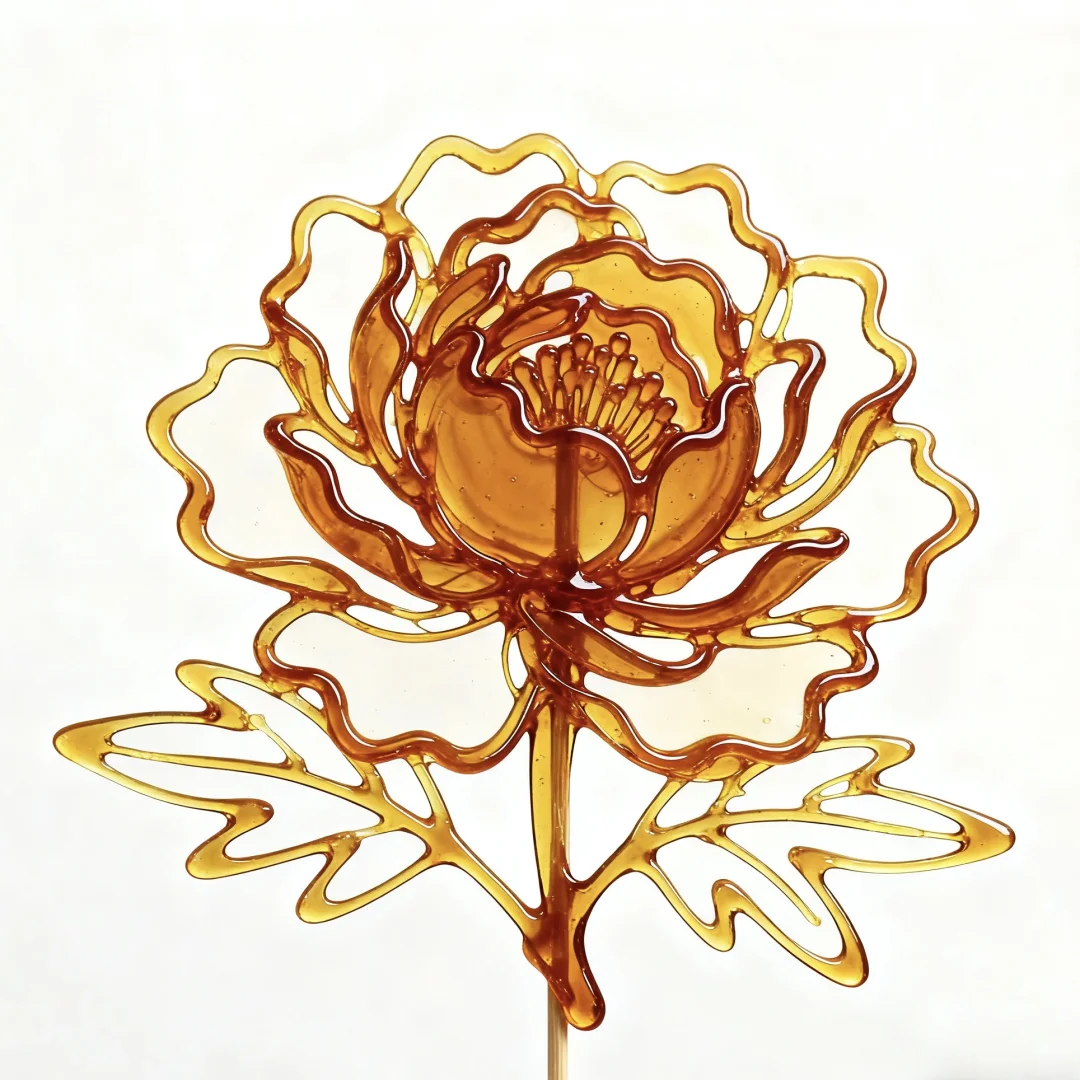 糖画师傅手一抖，开出花了！