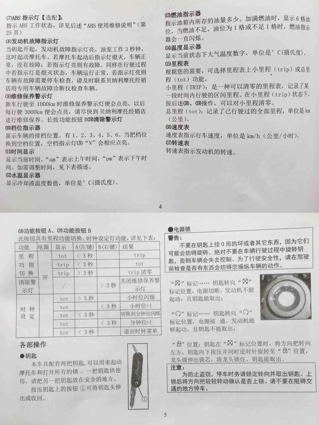 ?️贝纳利幼狮500?使用说明书用户手册