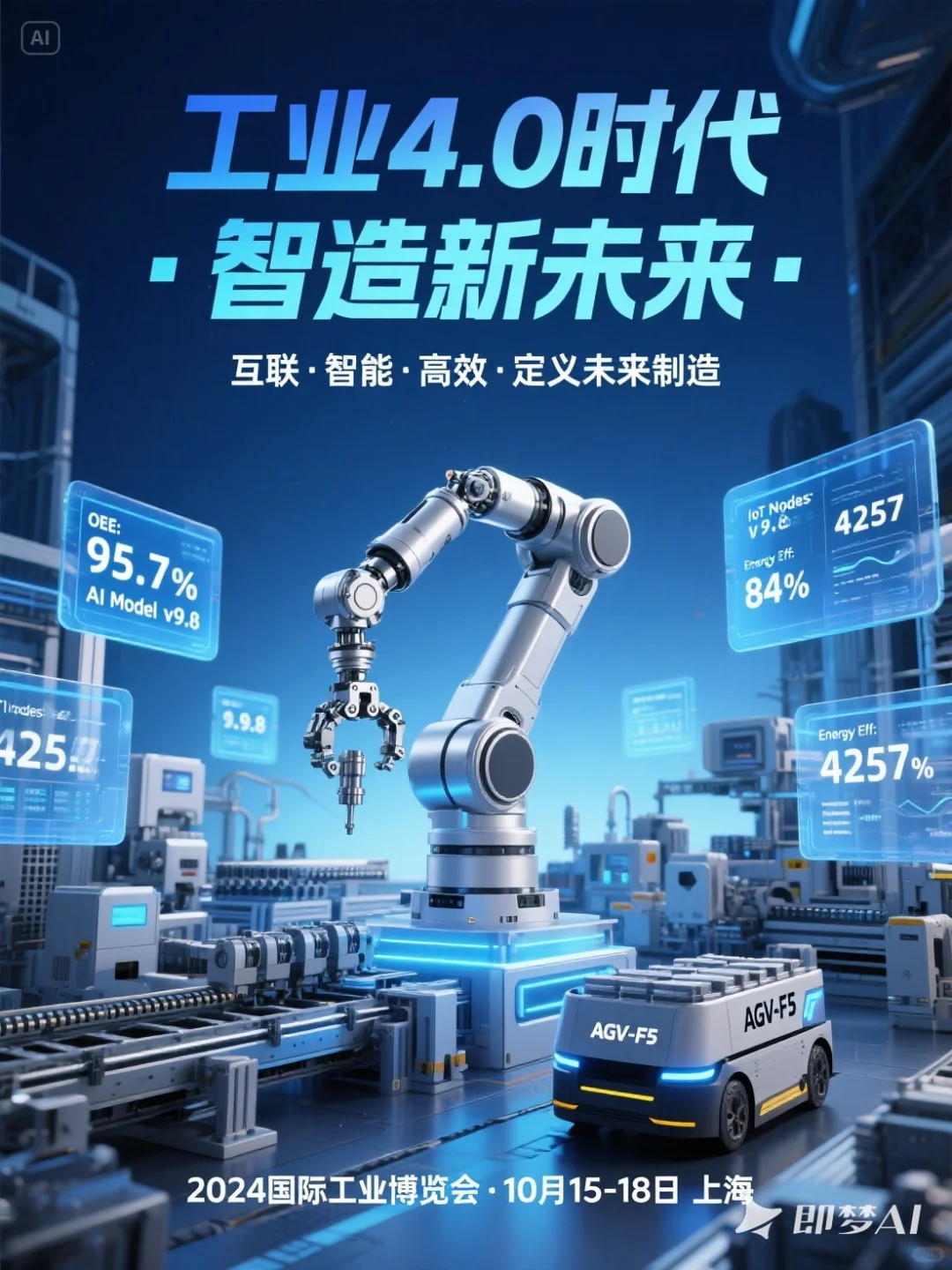 工业自动化4.0主题海报