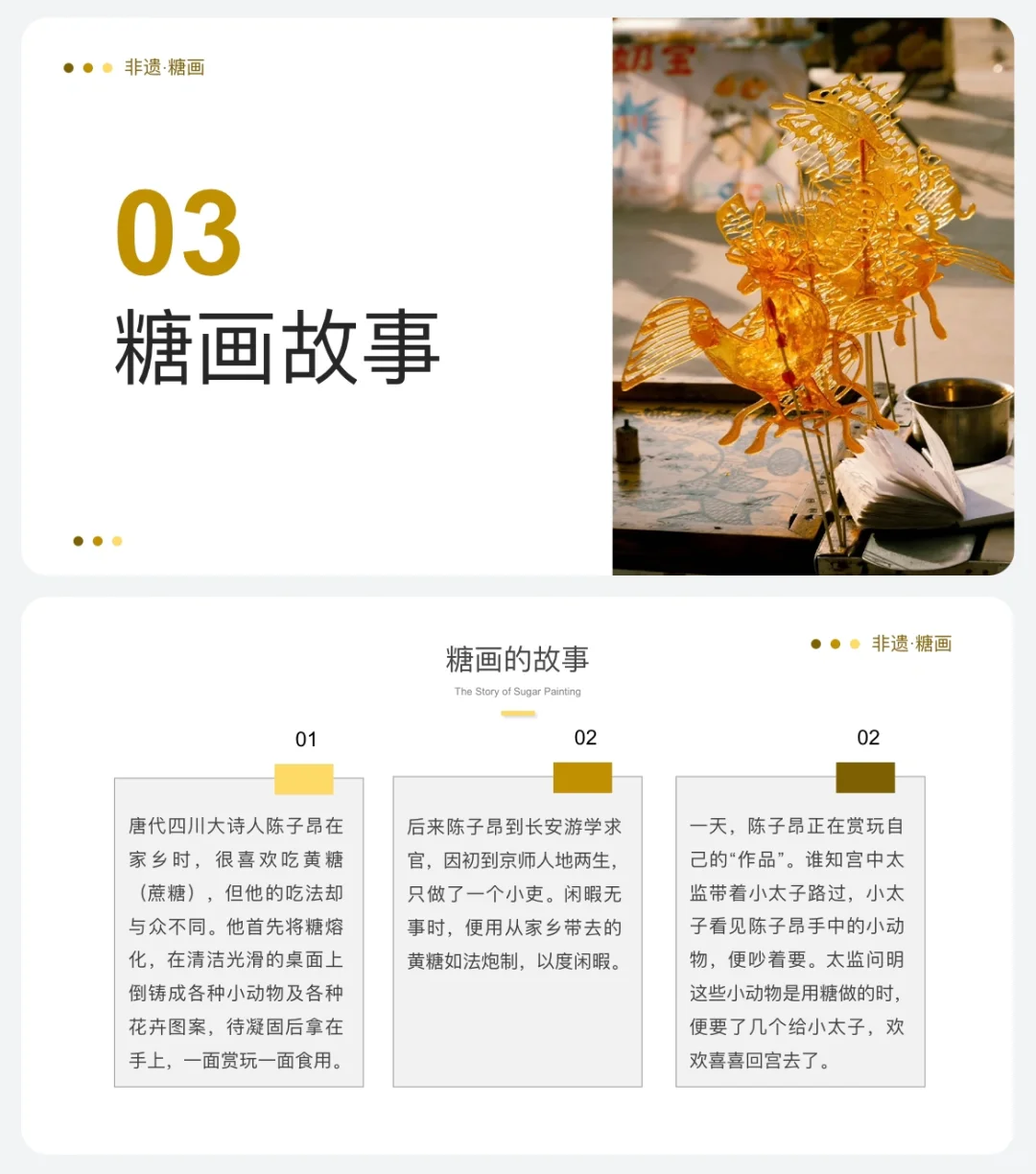 传统文化分享《非遗·糖画》ppt