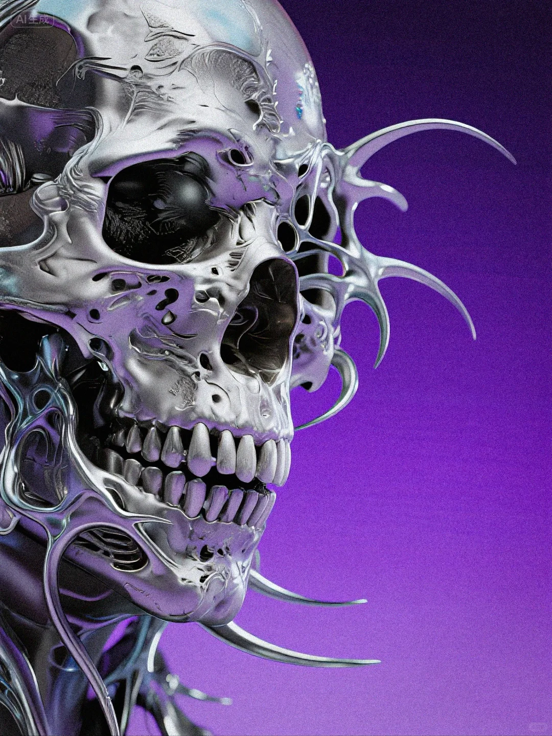 AIGC骨骼体 | 肆意生长的金属?