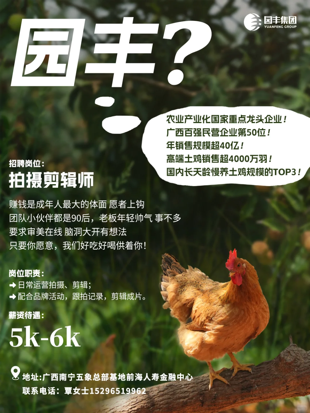 园丰牧业招人啦！！