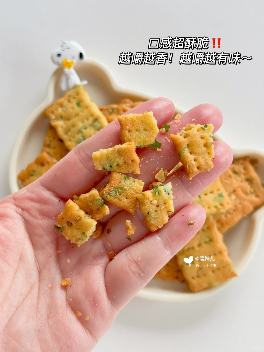 12m+|香葱苏打饼干·低油无糖·咸香酥脆哄娃✅