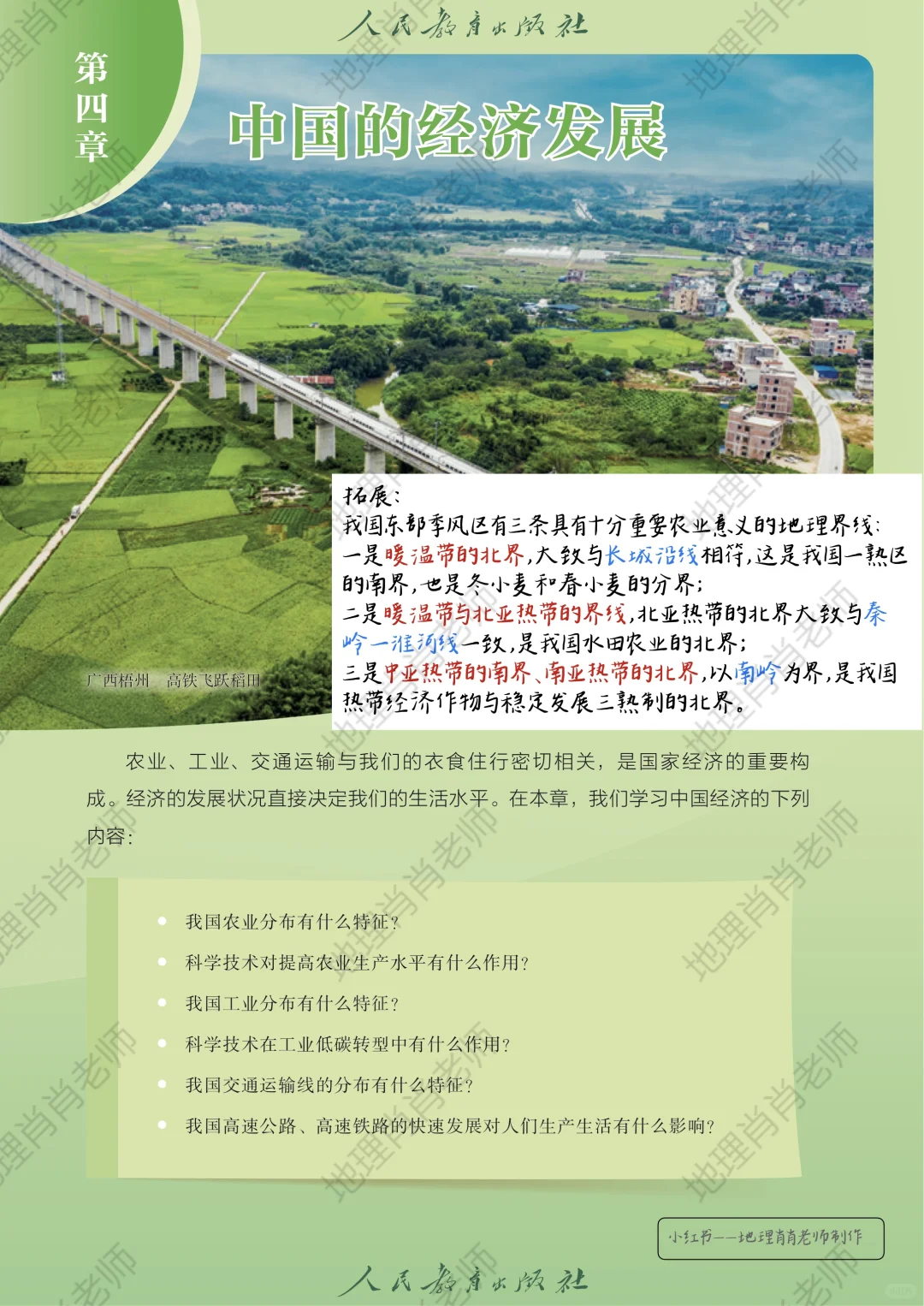 (定稿)新人教版八上｜课本笔记｜4.1农业