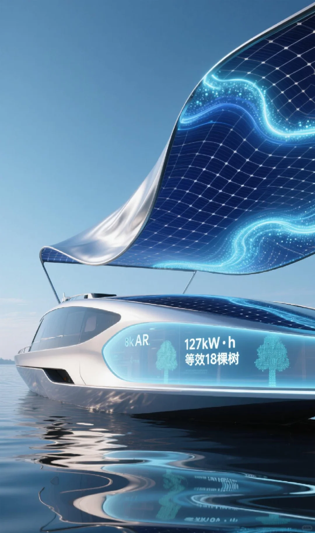 柔性曲面光伏+电动观光游船