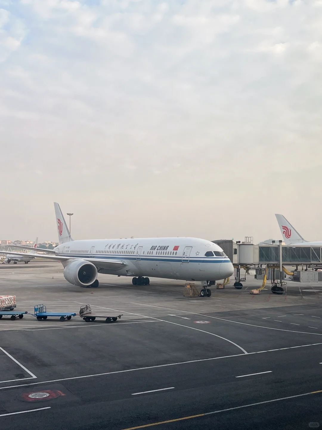 重庆国航两架波音787宽体机