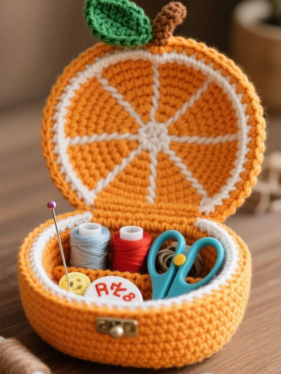 每天一个钩织设计~钩织水果收纳盒