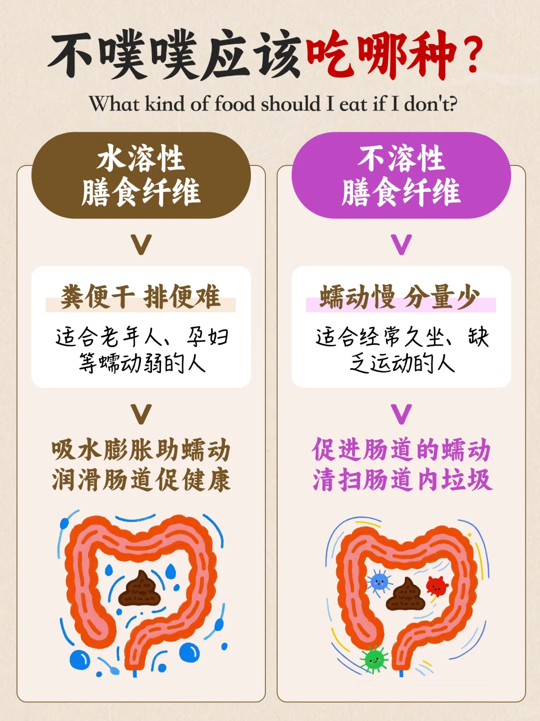 ??不顺畅! 多补充膳食纤维~