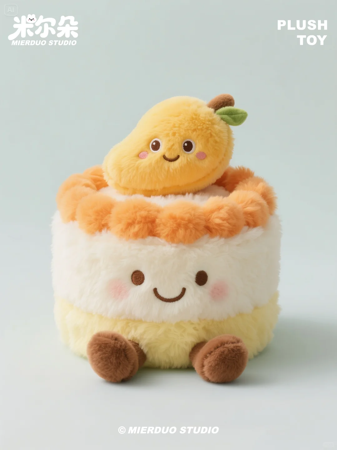 毛绒绒的蛋糕玩偶，香甜可爱~