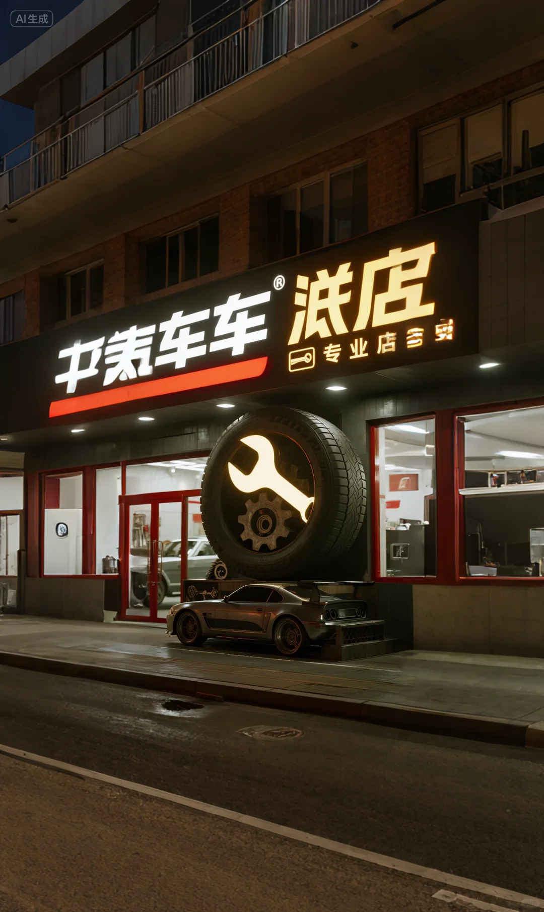 ?超吸睛汽修店门头,顾客看了都想进!