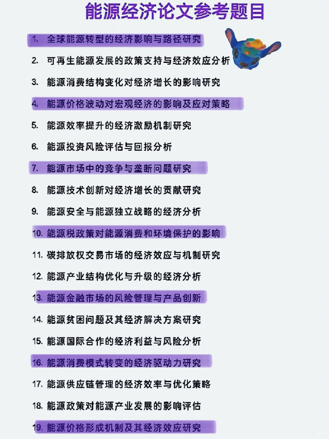 拜托啦 ?看到这份能源经济论文参考题目