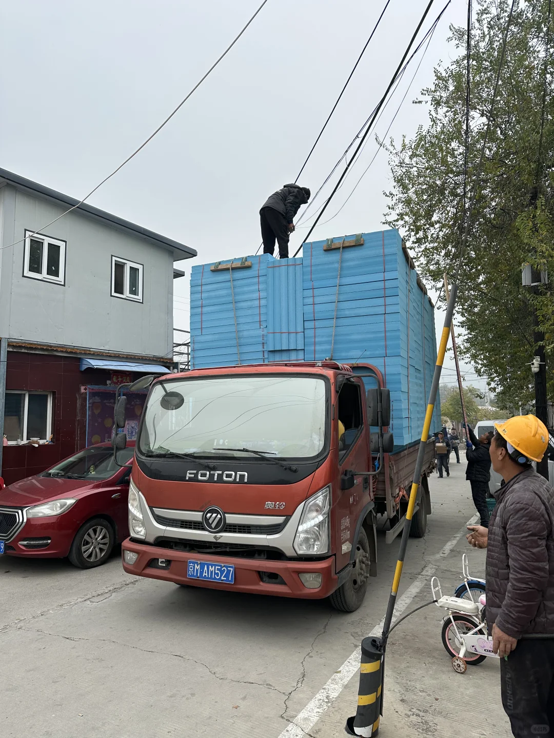 自建房流水账 保温挤塑板入场