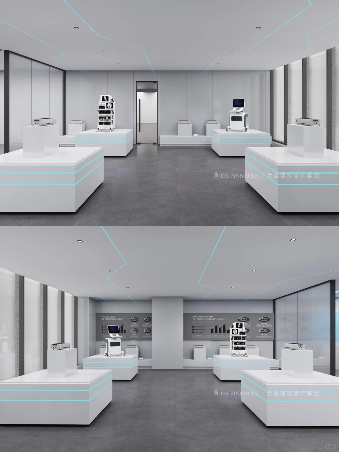 医疗器械展厅设计｜1200平办公+展厅