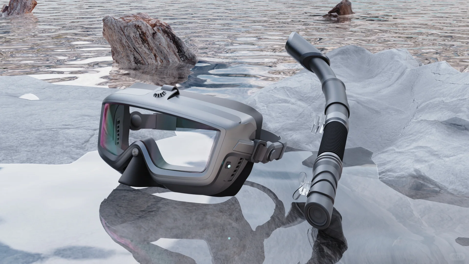 接展板、建模渲染?《水下智能调节浅水镜》