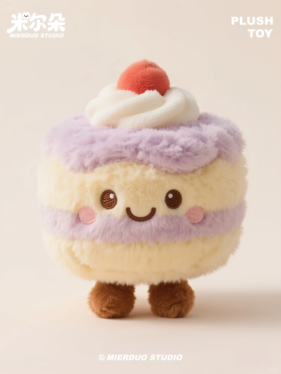 毛绒绒的蛋糕玩偶，香甜可爱~