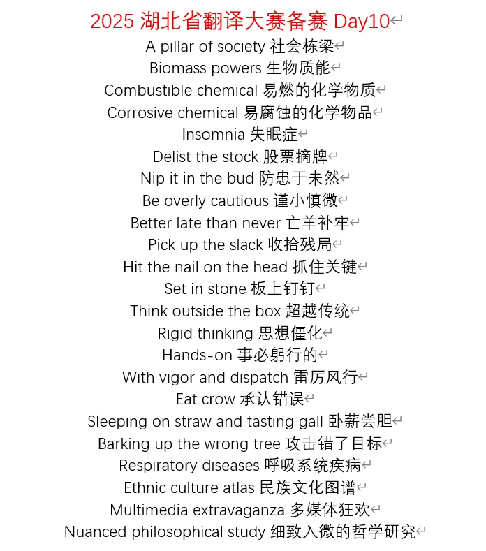 湖北省翻译大赛真题备赛Day10