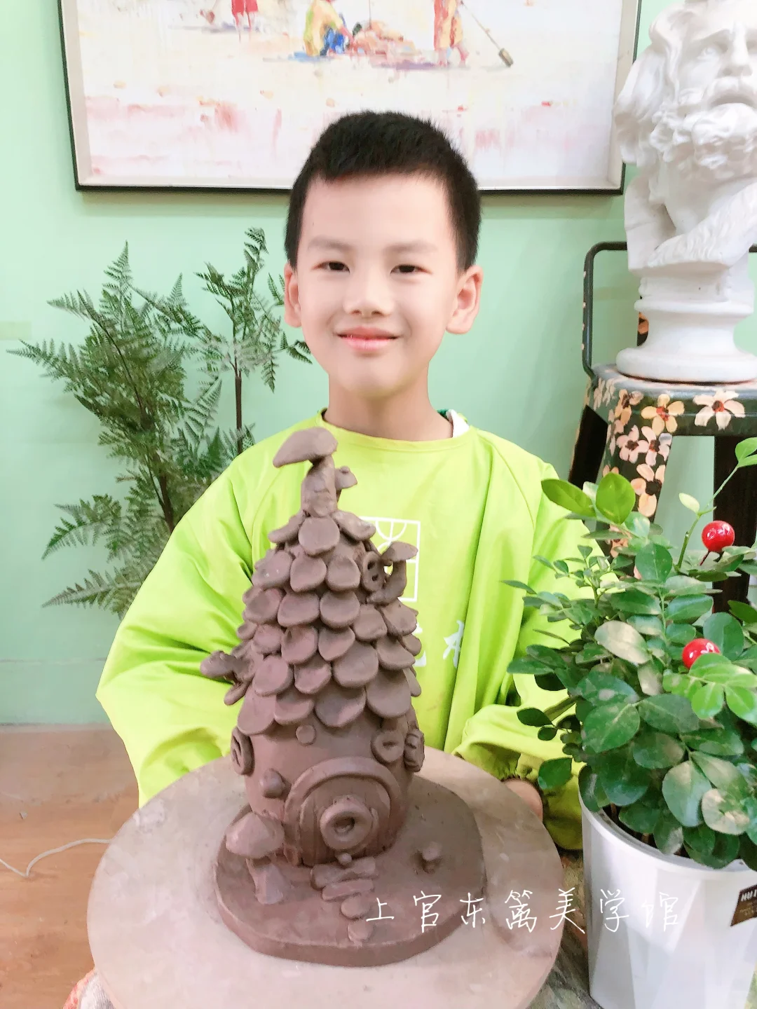 儿童陶艺 | 原创陶艺雕塑房屋系列 全部空心