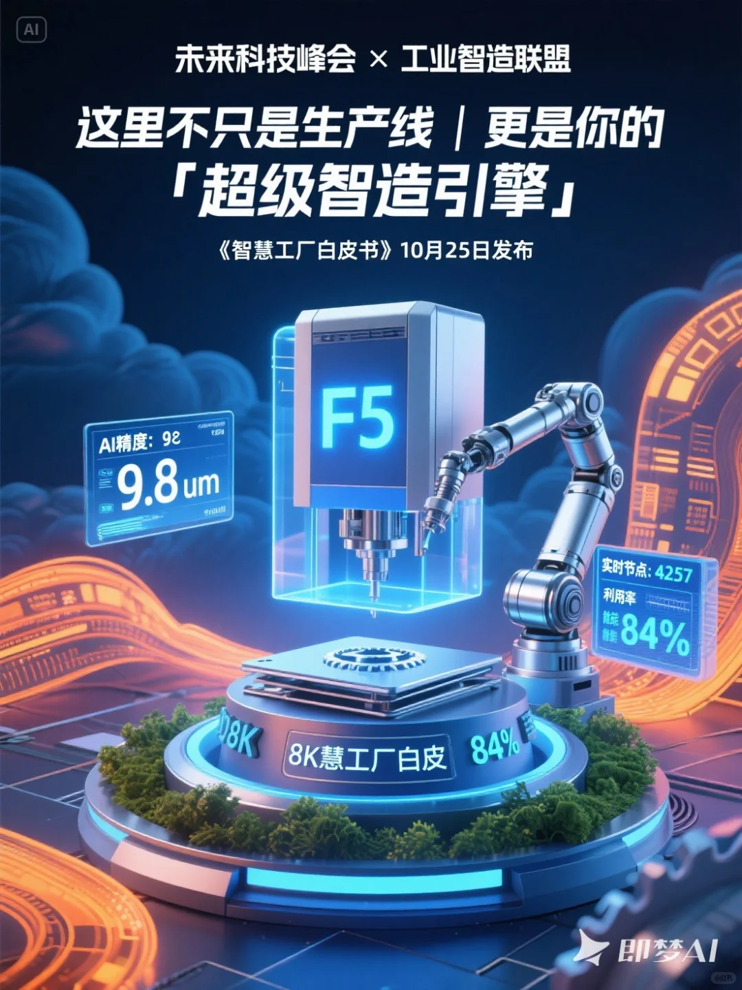 工业自动化4.0主题海报