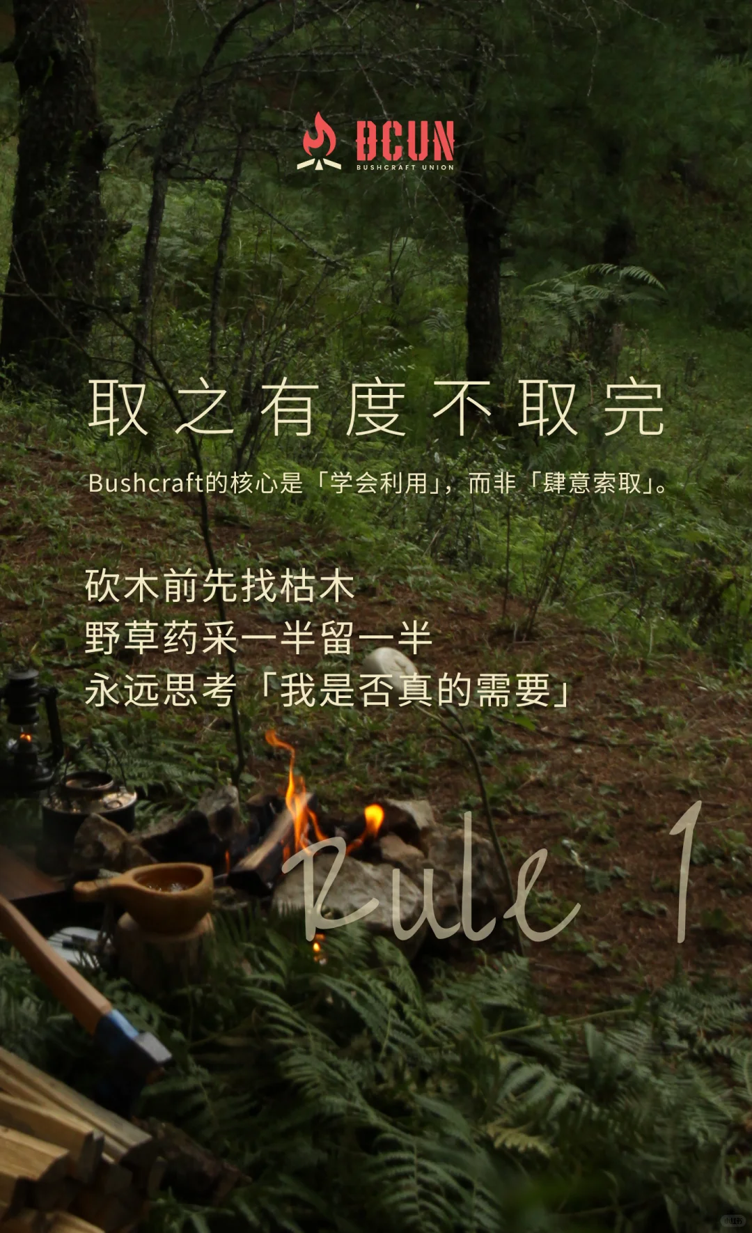 BCUN入林手册 | 10条Bushcraft环保守则