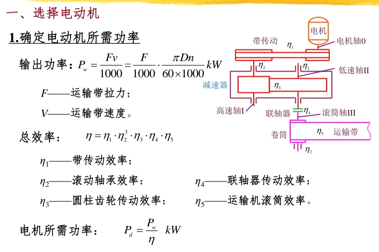 带式运输机传动效率怎么算?机械设计关键知