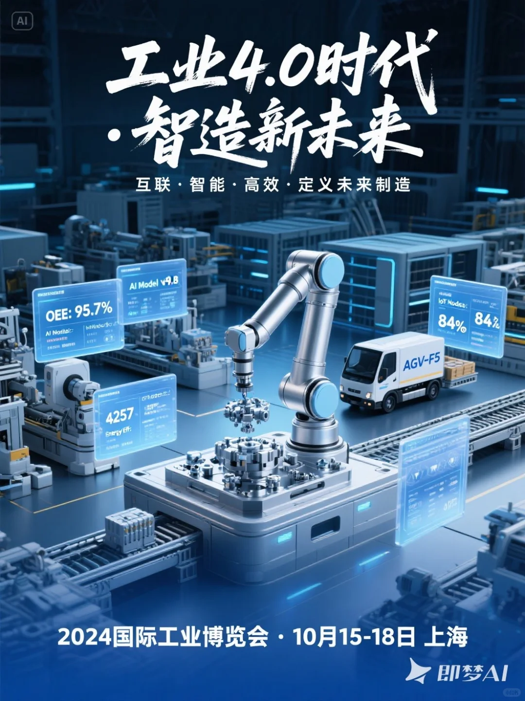 工业自动化4.0主题海报