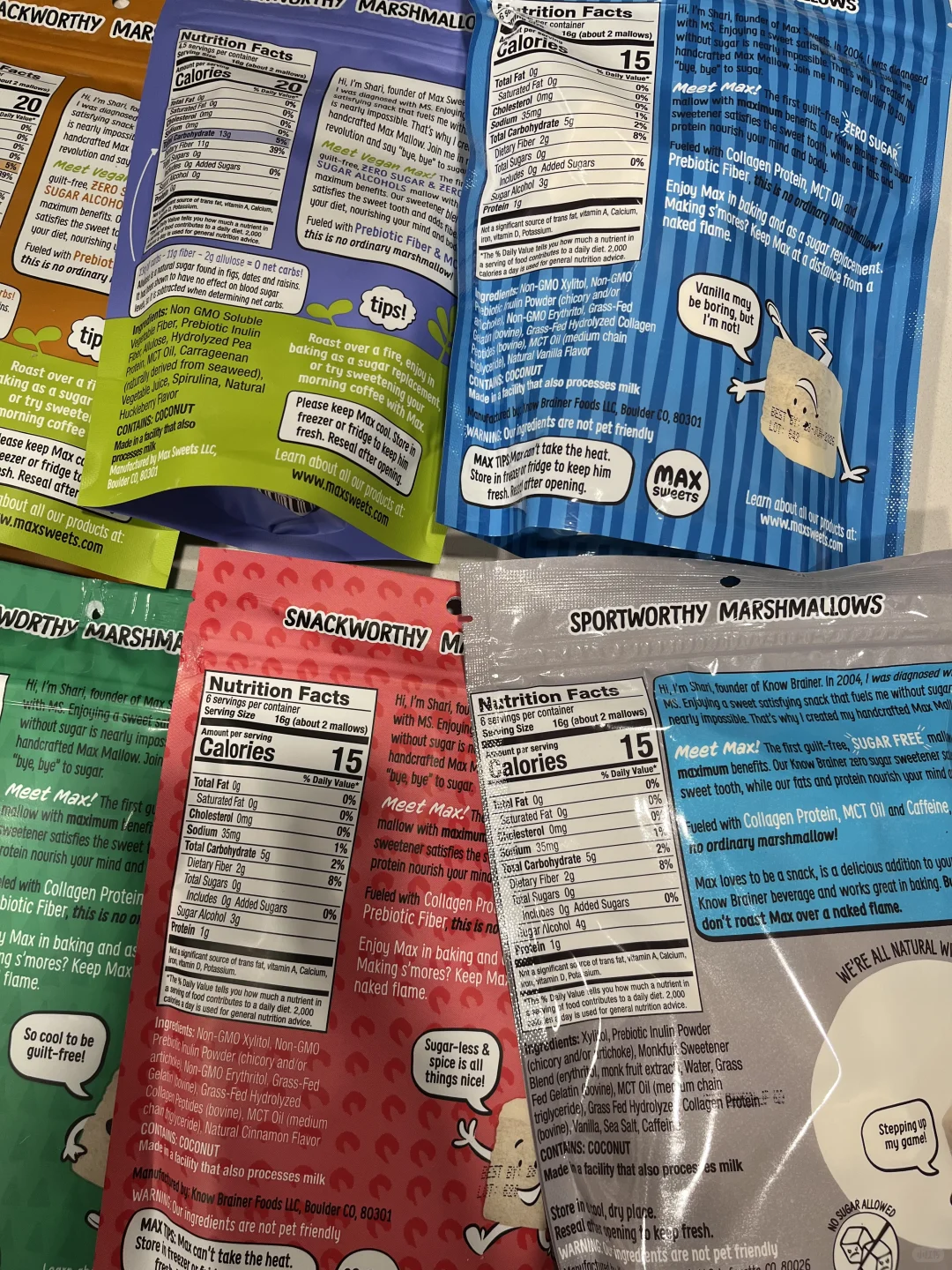 90kcal一包超高纤维的无糖棉花糖