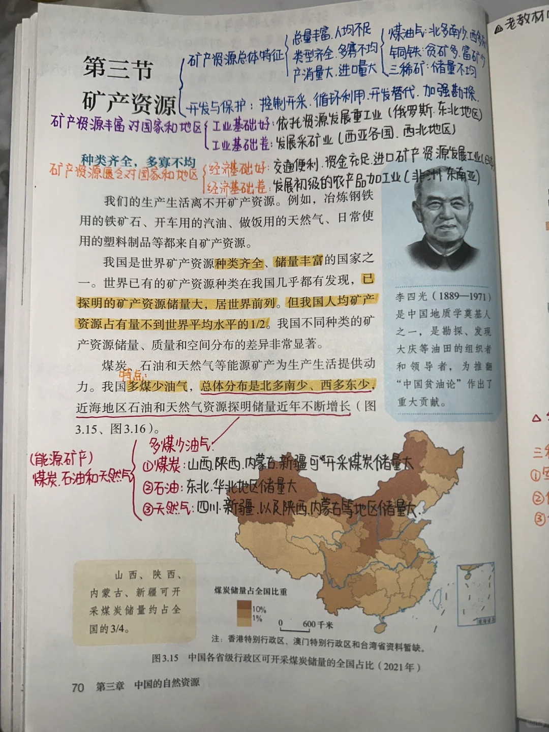 新版八上地理3.3矿产资源 笔记