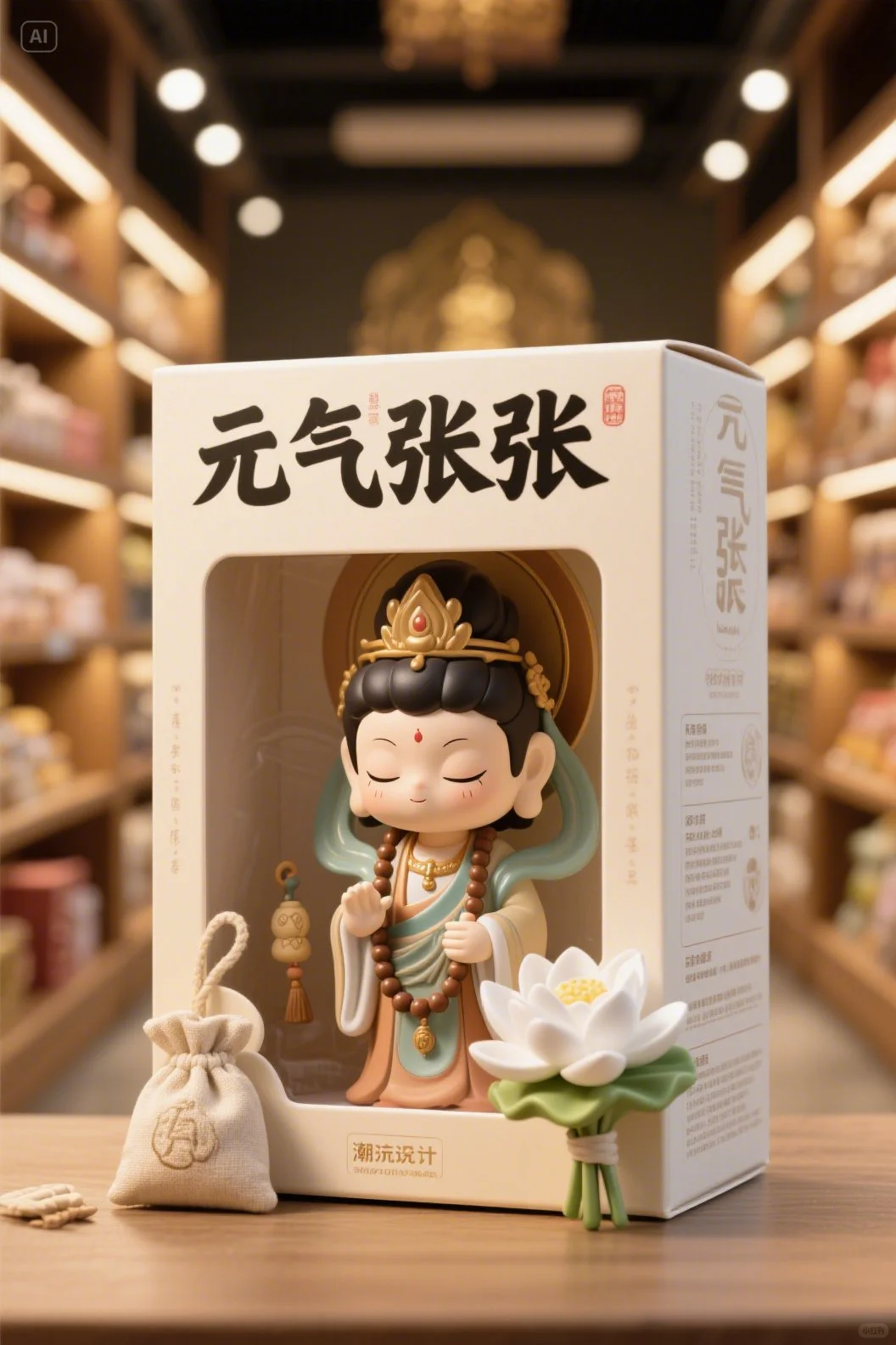 可可爱爱的文殊菩萨手办