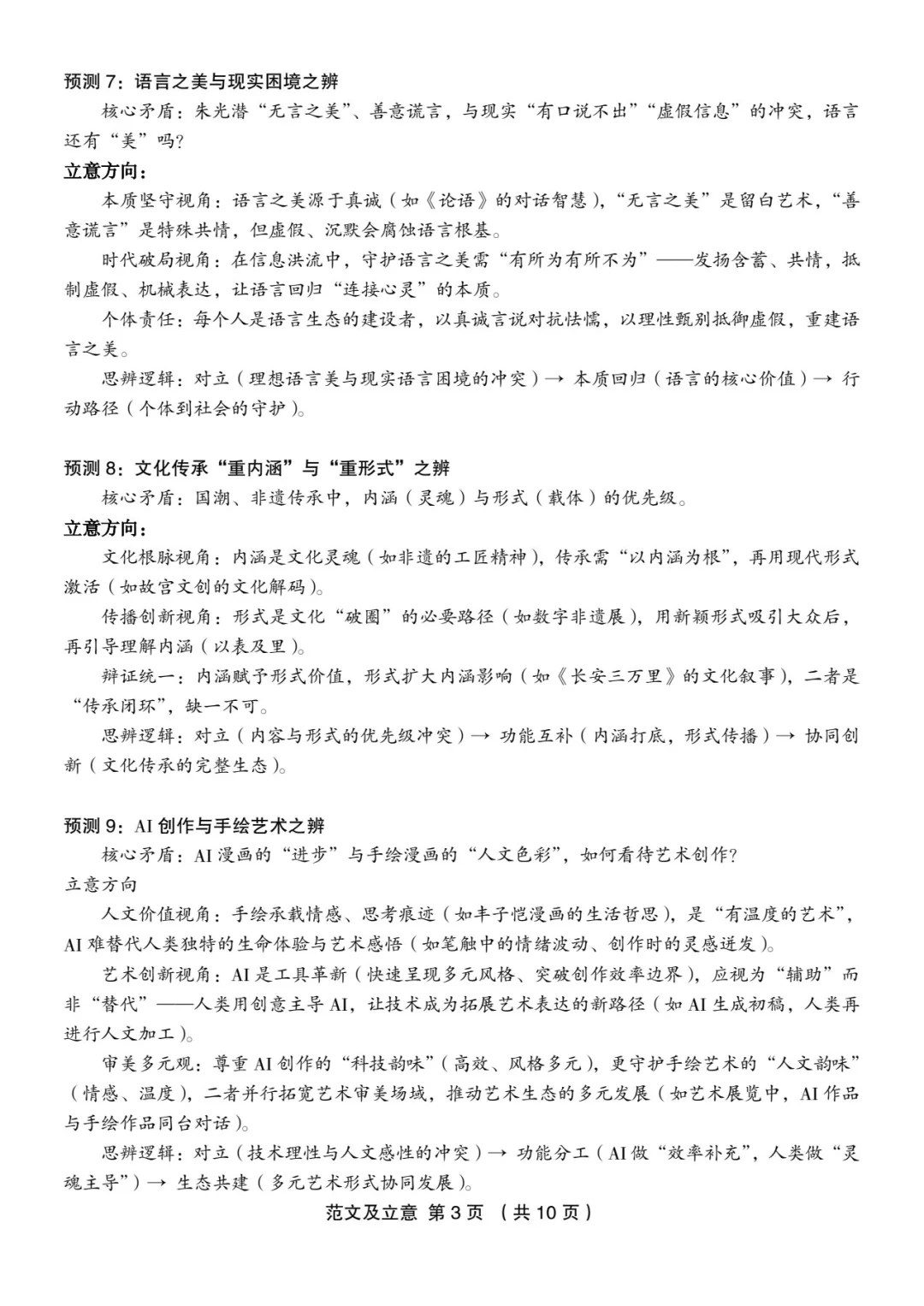 押题作文范文2055