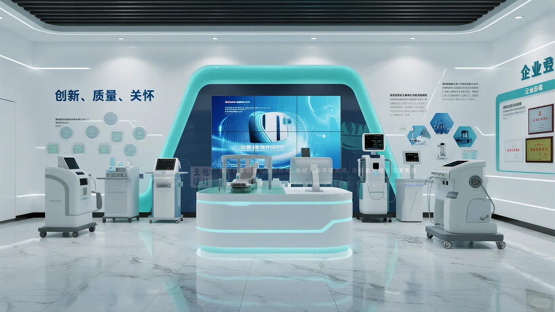 原创展厅设计案例｜医疗设备企业展厅