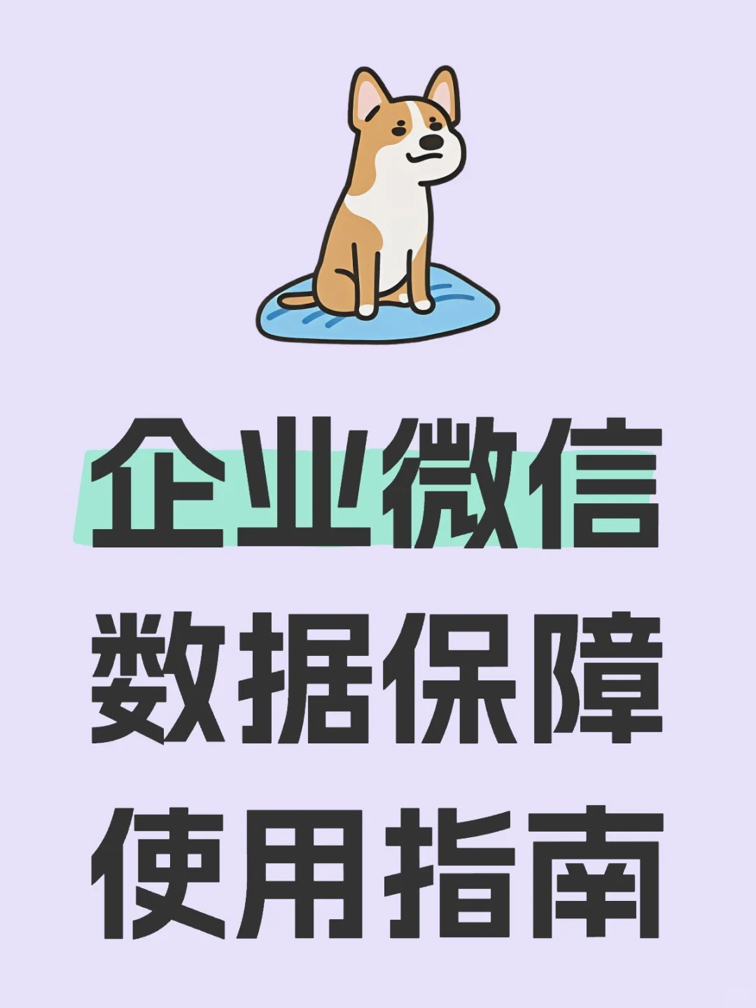 企业微信数据保障使用指南