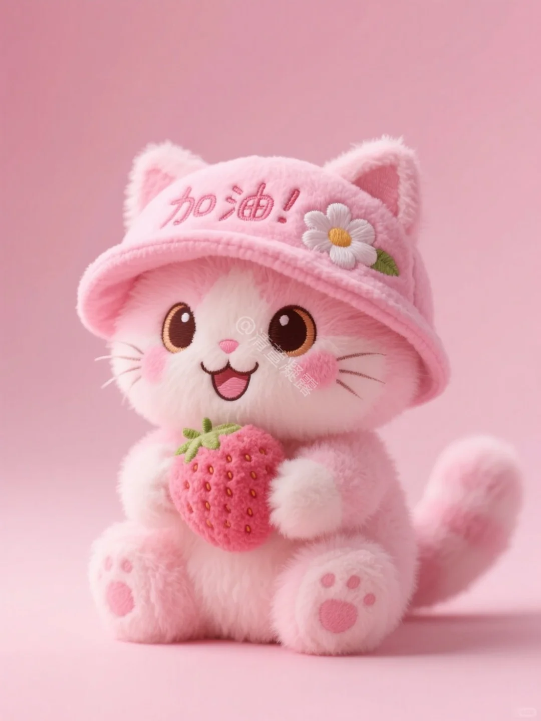 ?多款式可爱毛绒草莓猫咪，萌化了✨
